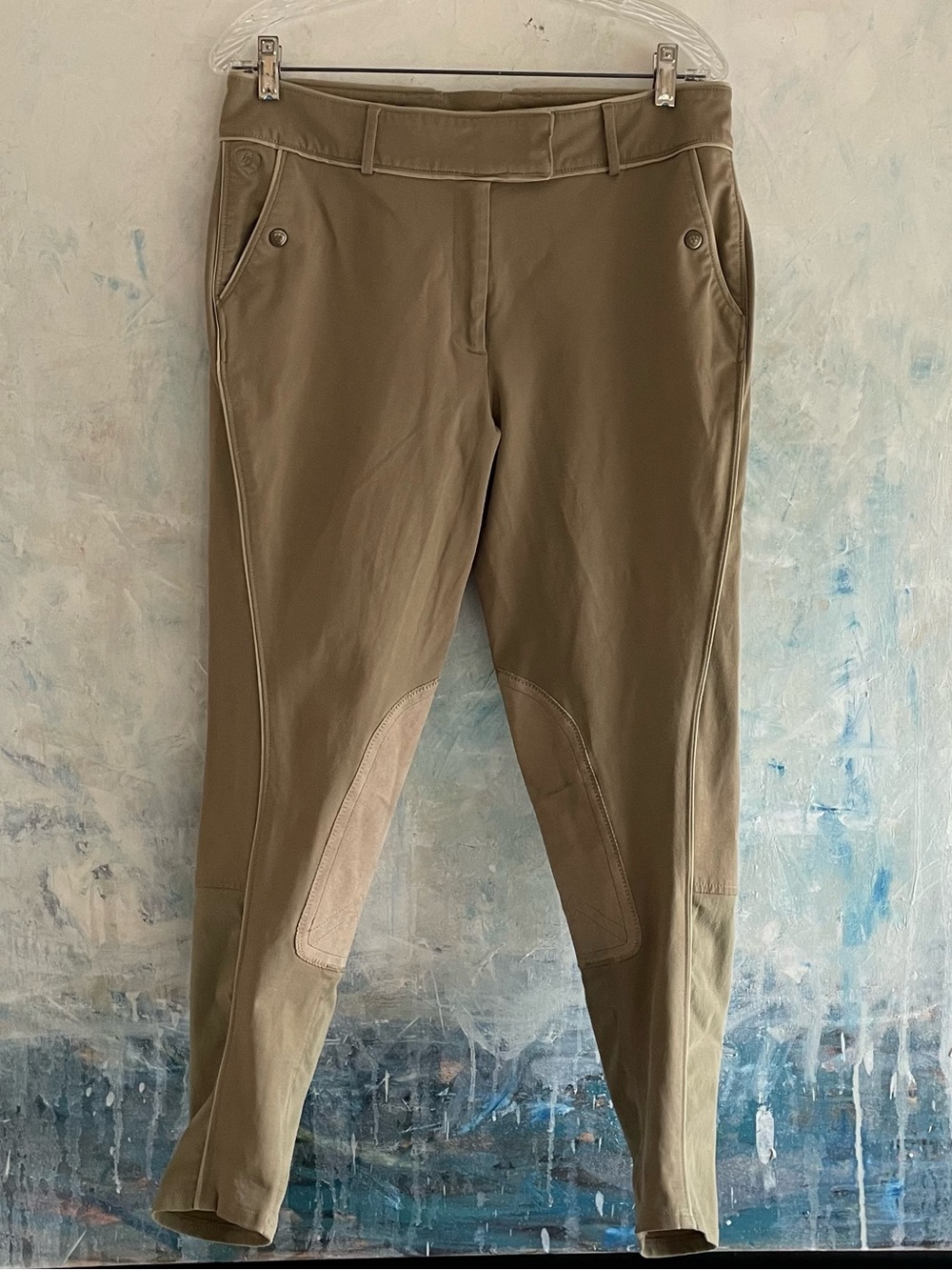 All Circuit Women's Tan / Khaki Equestrian Riding Breeches / Schooling Pants-32L